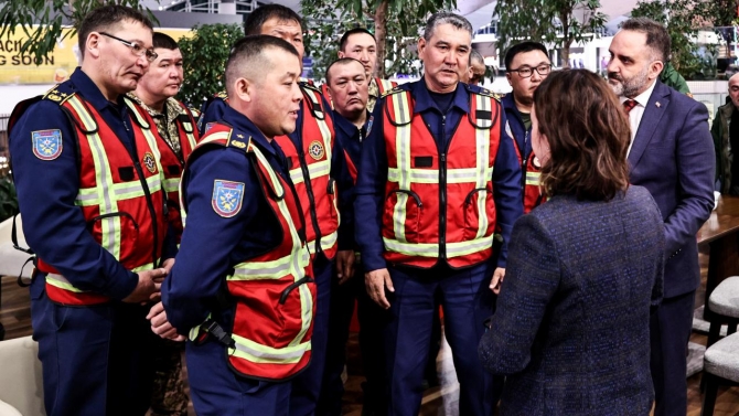 Kırgız arama kurtarma ekibi İstanbul Havalimanı'ndan ülkesine uğurlandı